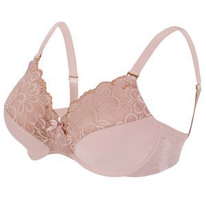 Set of 3! 40B Glamorise ELEGANCE Bra (CONVERTIBLE-STRAPS) Lace NUDE NEW